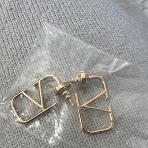 Valentino Gold Geometric Earrings